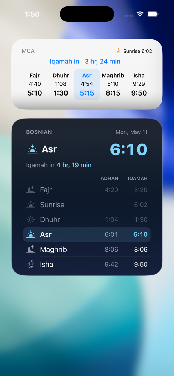 Widgets on your home screen