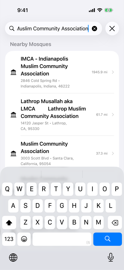 Searching for a mosque