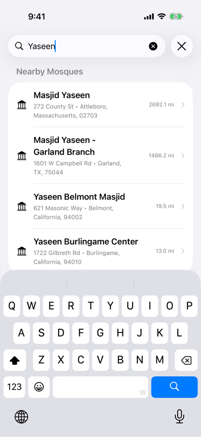 Mosque search results